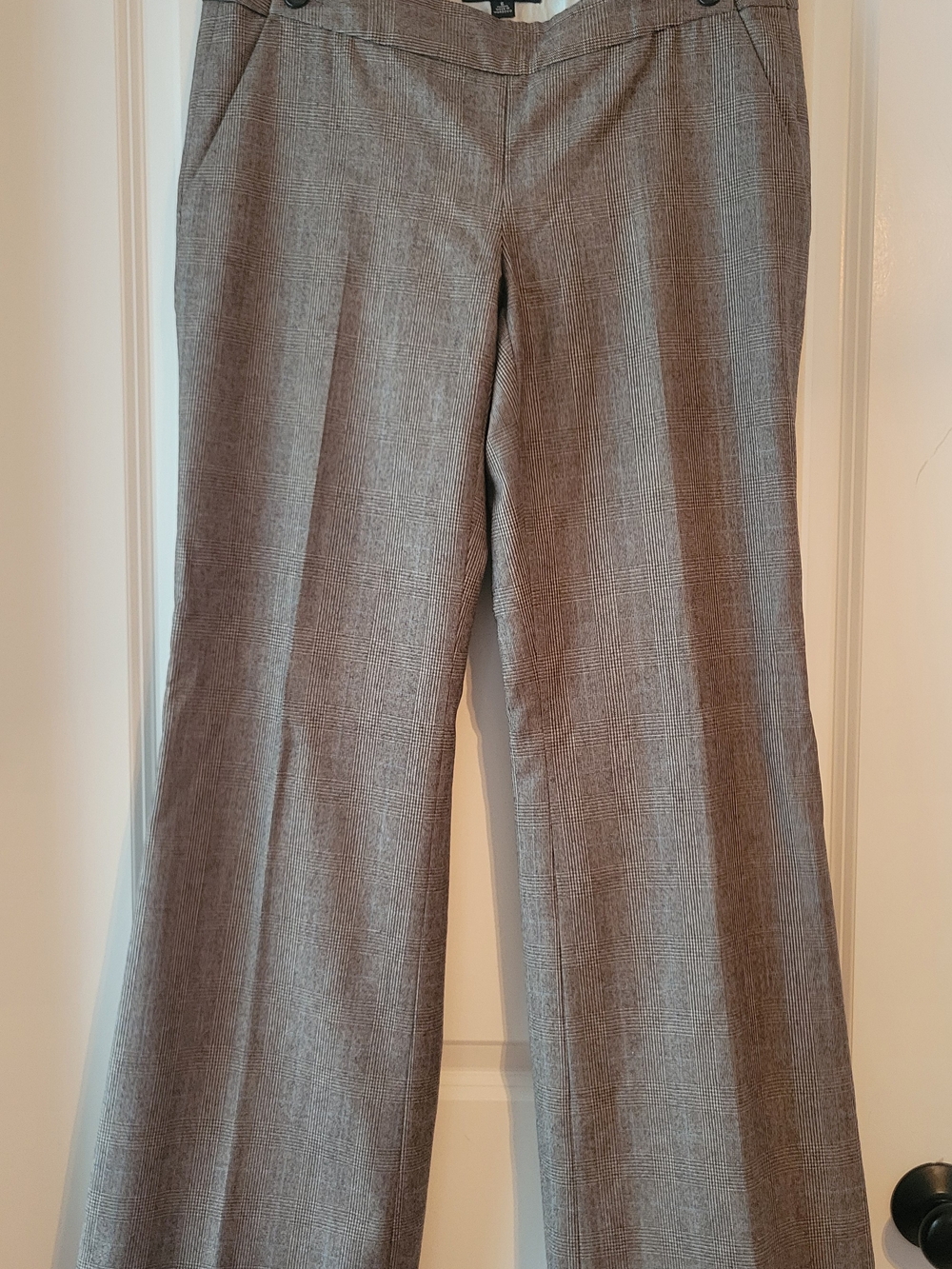 Banana Republic Glen Plaid Pants in Gray and Black And Subtle Light Blue